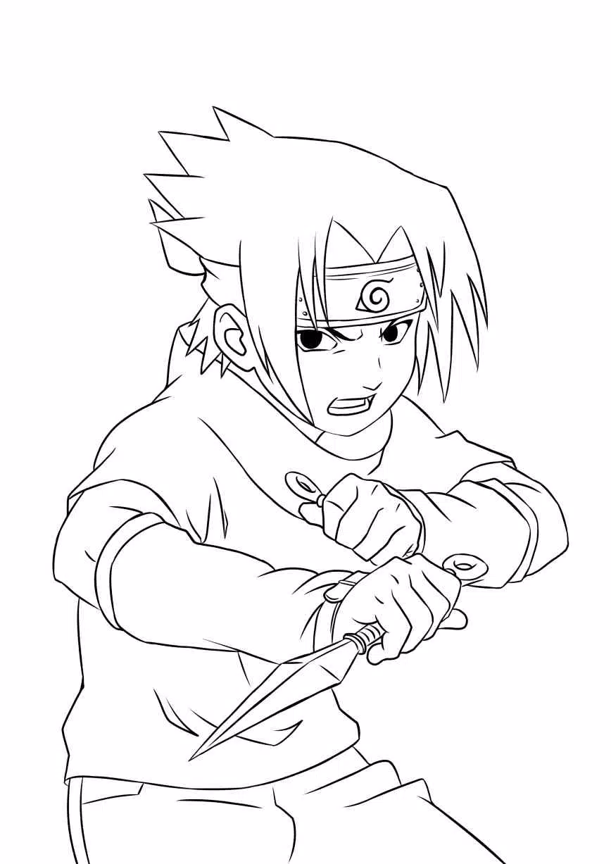 Como desenhar o Sasuke - Desenhando Fácil