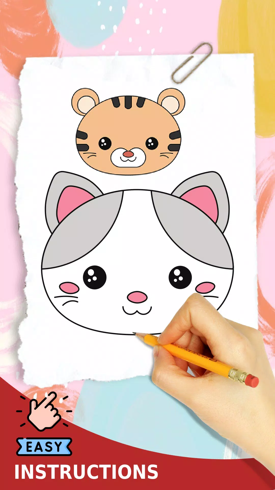 Tải xuống APK Draw Cute Animals Face Easy cho Android