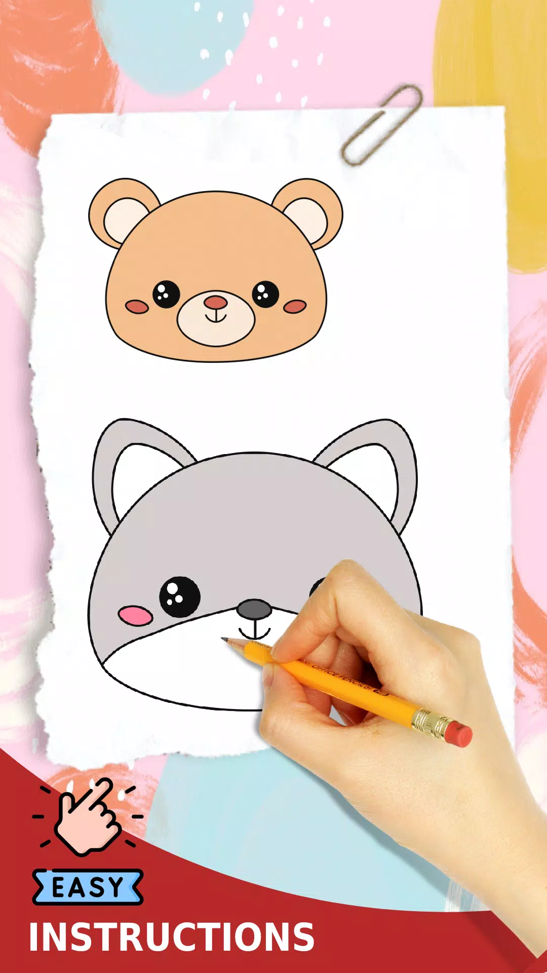 Tải xuống APK Draw Cute Animals Face Easy cho Android