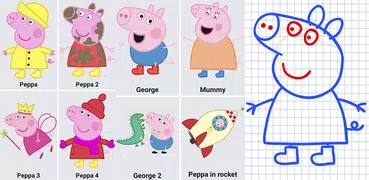 How to draw Pepo Piglet