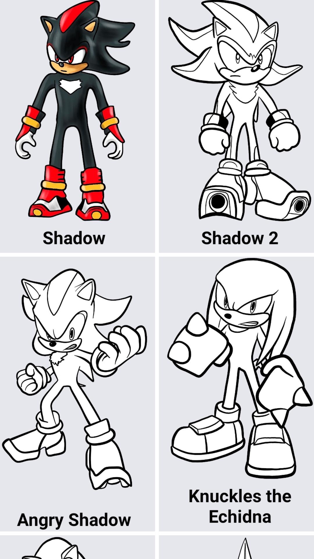 Como DESENHAR o SHADOW do SONIC 2 - Cómo DIBUJAR a SHADOW de SONIC 2 -  DRAWING SHADOW SONIC 2 