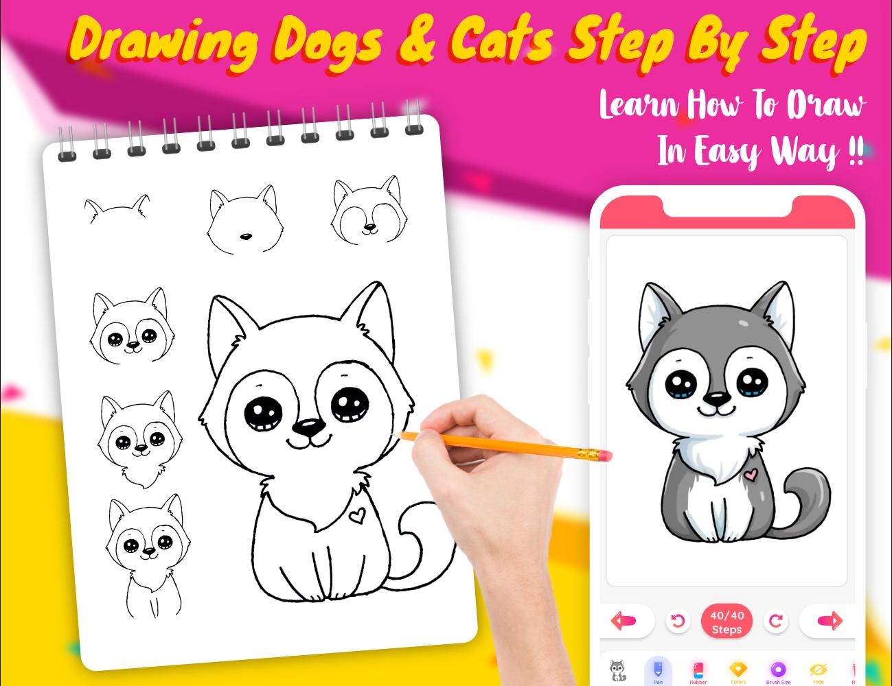 How To Draw Dogs And Cats For Android Apk Download