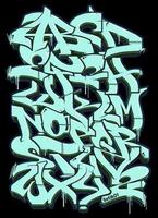 des lettres de graffiti Affiche