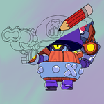 Learning to draw Brawl Stars icon