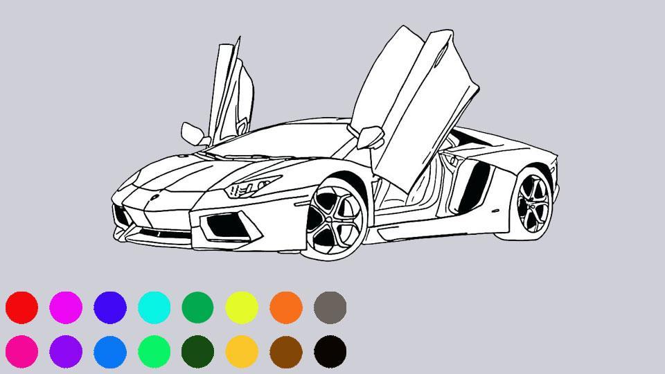 super car colouring games  cars coloring book for android