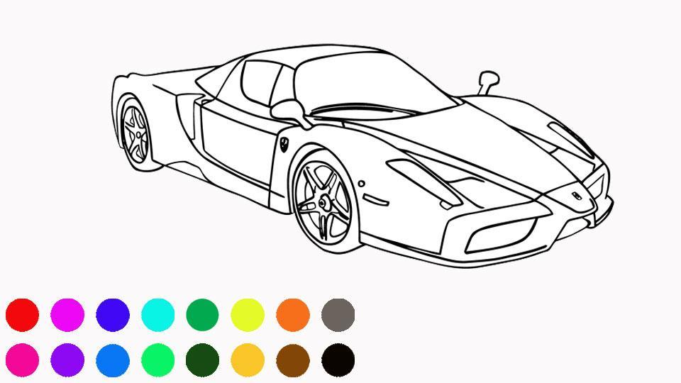 super car colouring games  cars coloring book for android