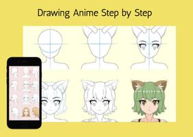 Drawing Anime Step by Steps Affiche
