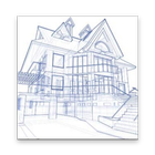 Drawing Architectural Sketch Design آئیکن