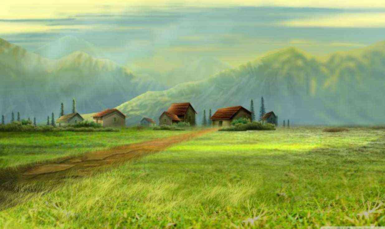 Drawing Natural Village Scenery For Android Apk Download drawing natural village scenery for