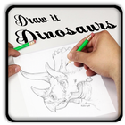 Dinosauriër tekenen-icoon