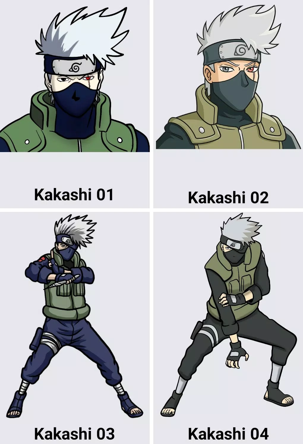 Easy anime drawing, How to draw kakashi Hatake step by step