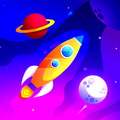 Draw Rocket Route - Logic Game