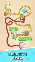 Fruit Cat Rush: Draw to Toilet imagem de tela 3