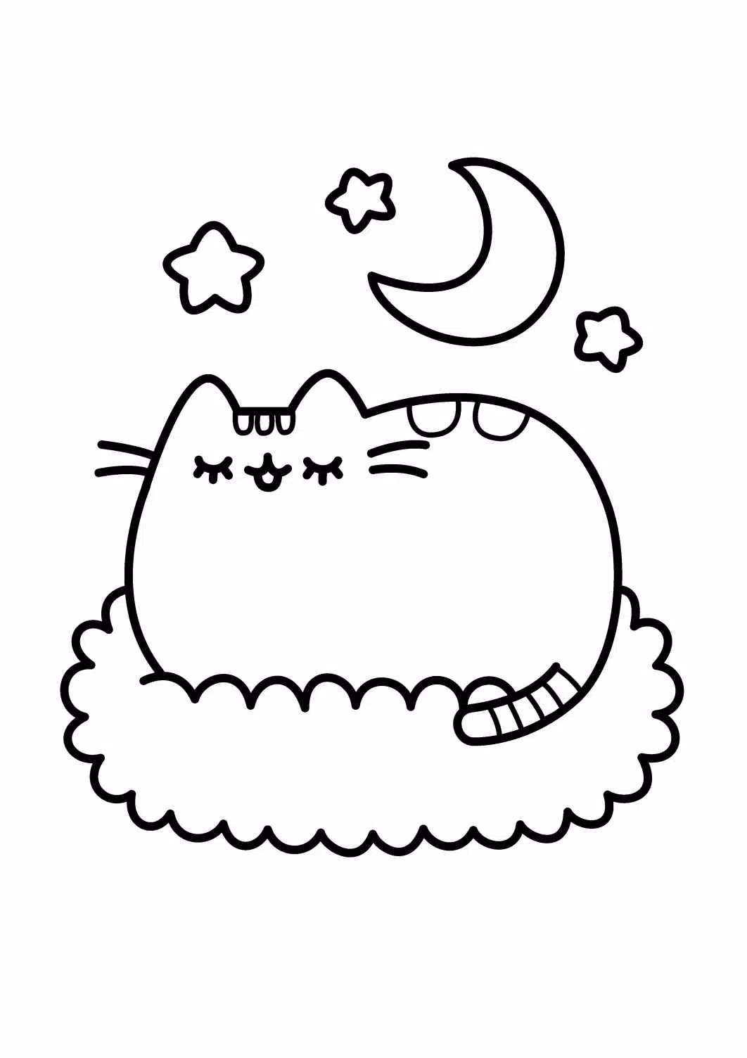 desenhos para colorir kawaii 5  Pusheen coloring pages, Cat coloring page,  Kitty coloring