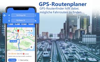 Live-Straßenansicht mit Panoramablick Plakat
