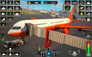 Pilot City Plane Flight Games Affiche
