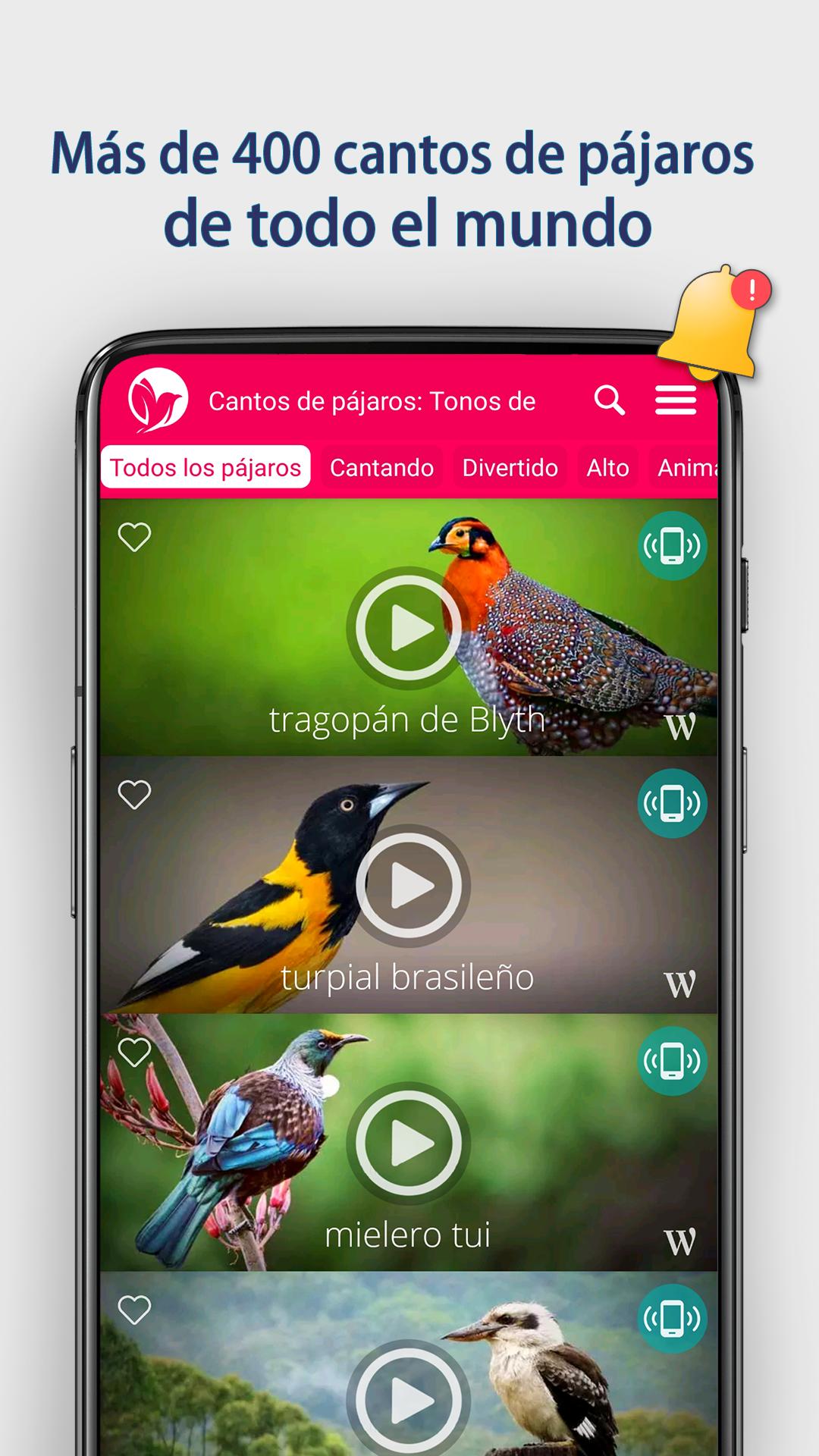 Descarga de APK de Pájaros: Tonos de llamada para Android