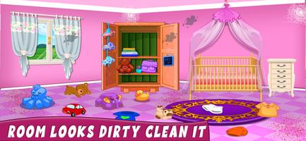 Sweet Home Girl Cleaning Games পোস্টার