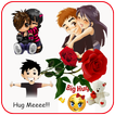 Hug Me Love Stickers & valentineday emoji