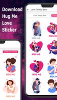Hug Me Love Stickers & valenti Affiche