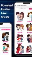 Kiss Me Love Stickers & emoji Affiche