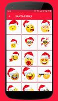 Christmas Stickers and Santa emoticons पोस्टर