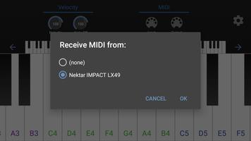 برنامه‌نما MIDI Keyboard عکس از صفحه
