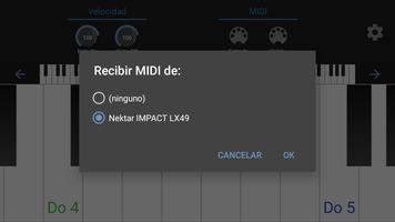Teclado MIDI captura de pantalla 1