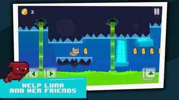 Super Cat Runner 8 bit 2D Affiche