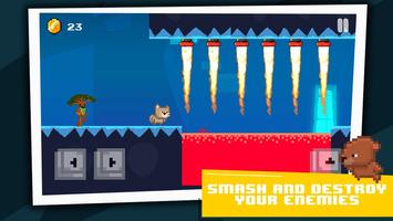 Super Cat Runner 8 bit 2D ảnh chụp màn hình 1