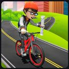 BMX Bicycle Paper Delivery boy icon