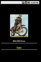 BSA B50 Facts poster
