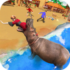 Angry Hippo Attack Simulator আইকন