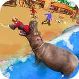Angry Hippo Attack Simulator иконка
