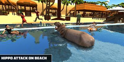 Angry Hippo Attack Simulator постер