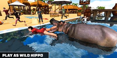 Angry Hippo Attack Simulator ภาพหน้าจอ 1