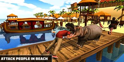 Angry Hippo Attack Simulator capture d'écran 3