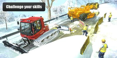 Snow Cutter Excavator Simulato Plakat