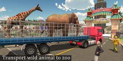 Zoo Animal Safari Transport Driving Simulator 3D capture d'écran 2