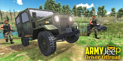 Army Jeep Driver Offroad Affiche