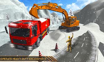 Snow Excavator Dredge Simulator - Rescue Game постер