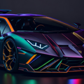 Lamborghini neon wallpaper