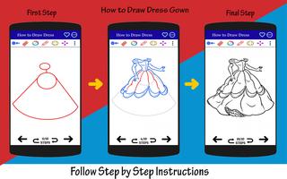 ドレスを段階的に描く方法 スクリーンショット 1