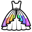 ”Dress Coloring Game Glitter