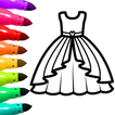 Dress Coloring Game Glitter ไอคอน