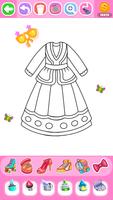 Dress Coloring Game Glitter تصوير الشاشة 2