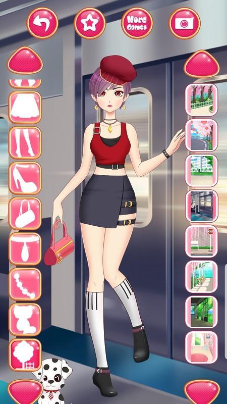 anime princess dress up  girl fashion star makeup for