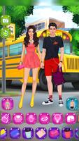 School Couple dress up পোস্টার