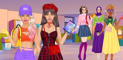 Student girl dress up poster