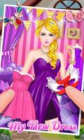 Fashion Girl's Party Dress Up Affiche